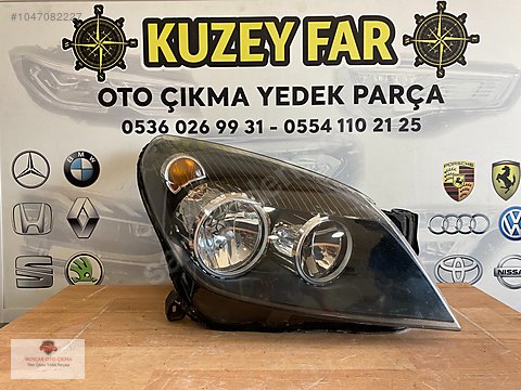 Otomobil Arazi Aracı Elektrik OPEL ASTRA H İÇİ SİYAH SAĞ FAR