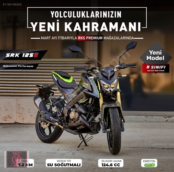 RKS SRK125 S 2024 Model Naked Roadster Motor Motosiklet Mağazasından