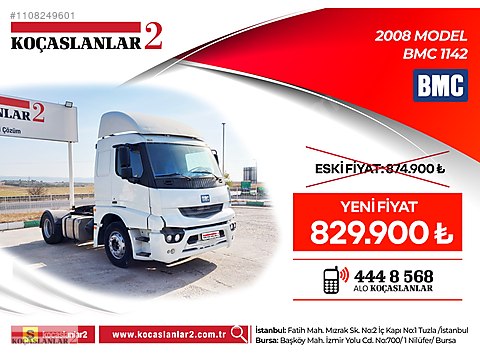 BMC Pro 1142 4x2 2008 Model 829 900 TL Galeriden satılık Sıfır