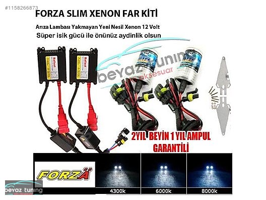 Otomobil Arazi Aracı Elektronik H4 6000K Xenon Far Kiti İnce