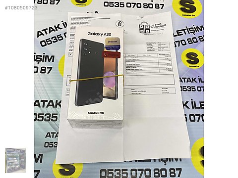 Samsung Galaxy A32 SIFIR KAPALI KUTU 128 GB 6 RAM SAMSUNG A32 SİYAH