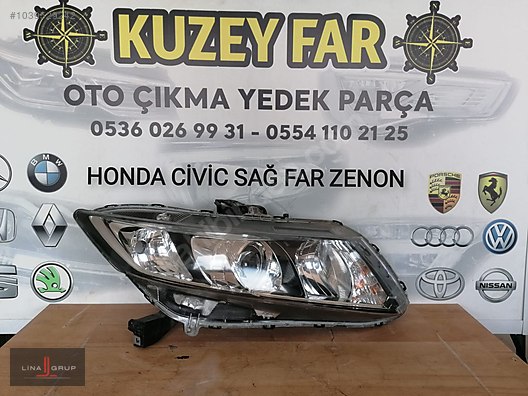 Otomobil Arazi Aracı Elektrik HONDA CİVİC SAĞ FAR ZENON ORJİNAL