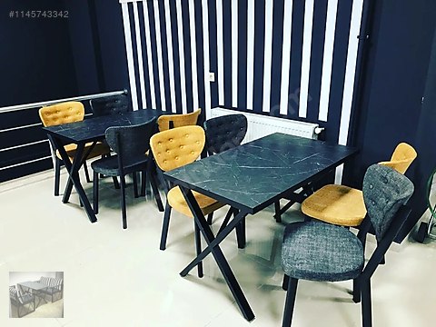 CAFE RESTAURANT MASA SANDALYE TAKIMI İMALATTAN RENK ÖLÇÜ YAPILIR at