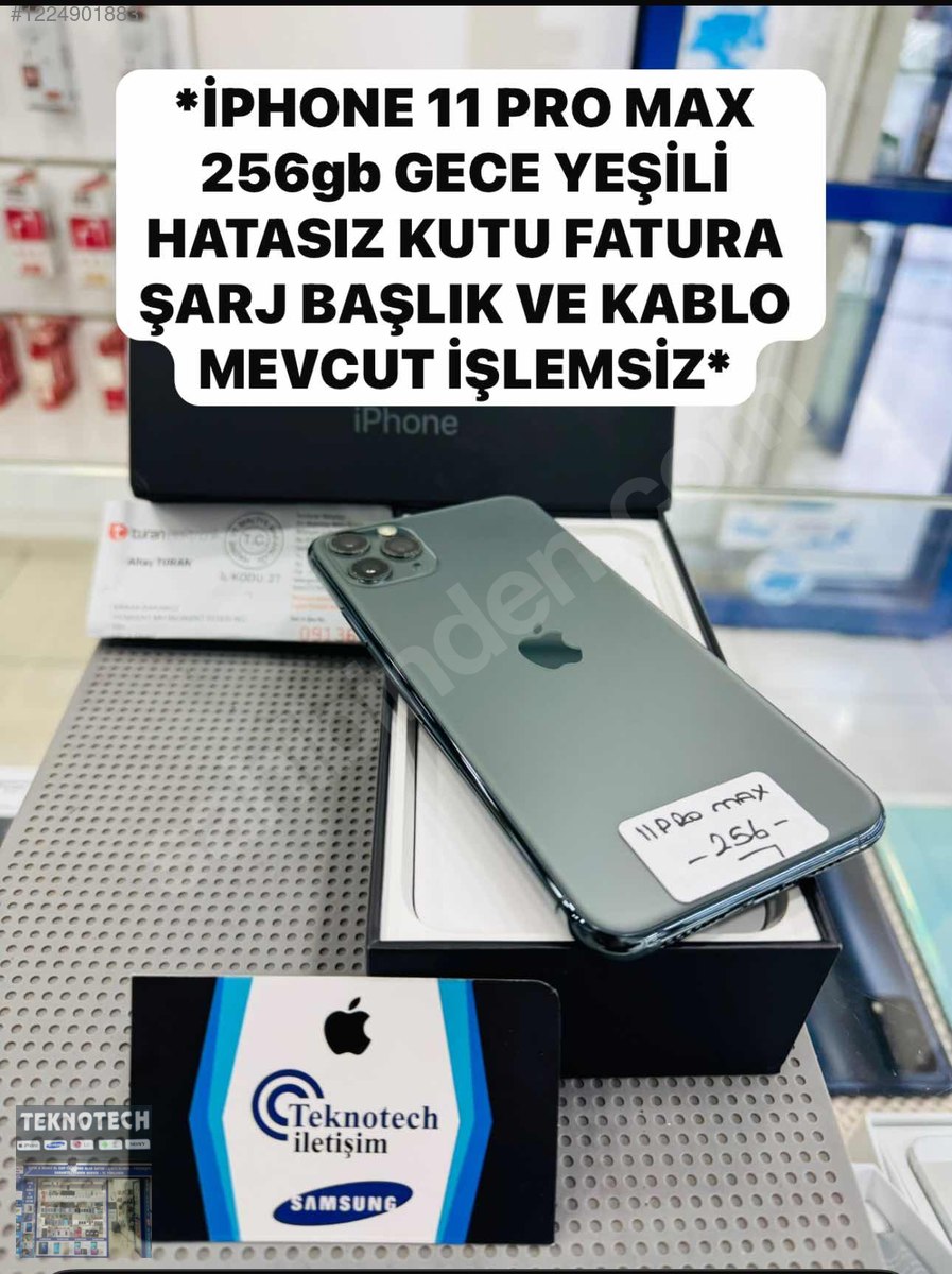 Apple iPhone 11 Pro Max İPHONE 11 PRO MAX 256gb GECE YEŞİLİ