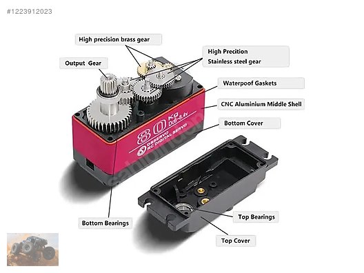 RC TRABZON DAN 80 KG JUMBO SERVO METAL SERVO KOLU RC Model Araba