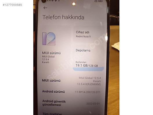 İkinci El ve Sıfır Alışveriş / Cep Telefonu & Aksesuar / Cep Telefonu / Xiaomi / Redmi Note 9