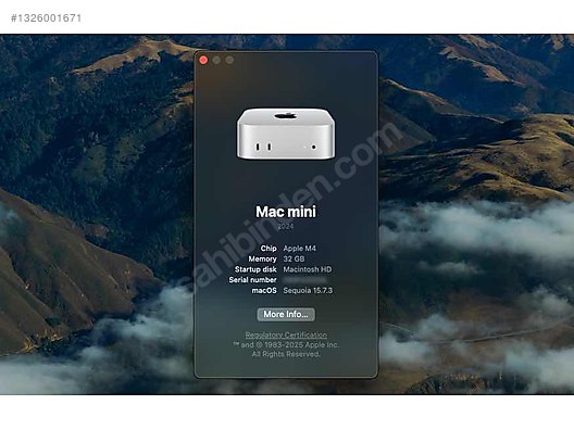 Apple / MAC MINI M4 32gb / 1tb on sahibinden.com - 1326001671