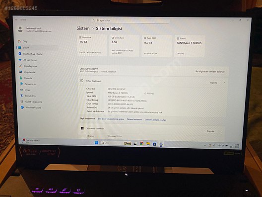 Asus Oyuncu Laptop