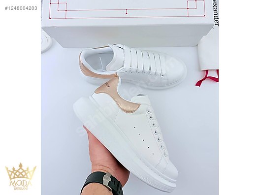 Alexander McQueen スニーカー ホワイト　ピンクゴールド Alexander McQueen Oversized Beyaz / Rose Gold - Spor Ayakkabı