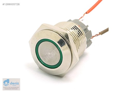 N.kanページ Tekne Kornası Butonu. Krom. Mavi Led Işık. Korna SR14118 (340D
