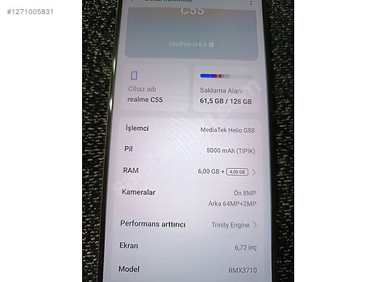 İkinci El ve Sıfır Alışveriş / Cep Telefonu & Aksesuar / Cep Telefonu / Realme / C55