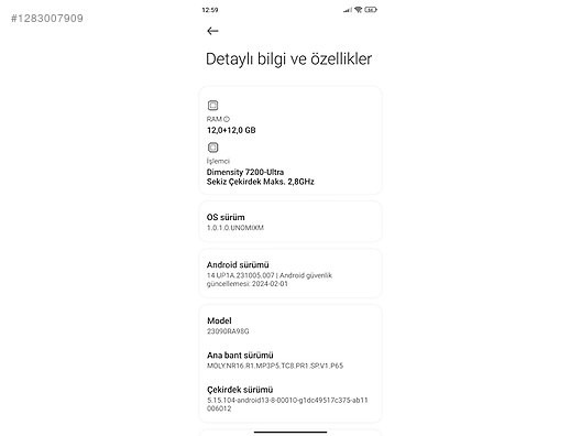 İkinci El ve Sıfır Alışveriş / Cep Telefonu & Aksesuar / Cep Telefonu / Xiaomi / Redmi Note 13 Pro Plus