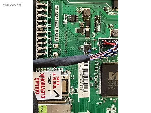 TP.MS3663S.PB818, TELEFOX, 32TD3200, MAIN BOARD, ana kart, kırık