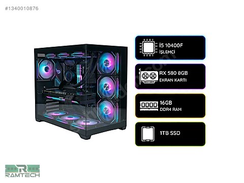 PC-OEM / İ5 10400F Rx 580 8Gb | 16GB Ram 1 Tb SSD - Hazır Sistem