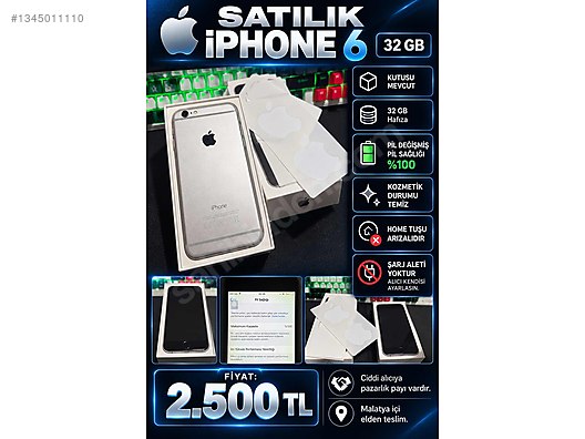 Apple / iPhone 6 / İPhone 6 sahibinden.comda - 1345011110