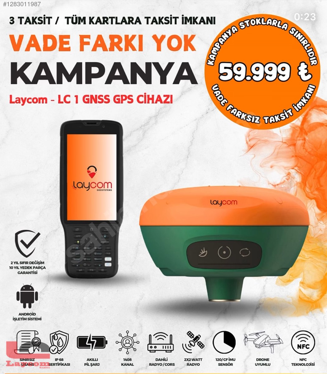 Laycom Geosystems / LC 1 GNSS RTK (Sıfır, Garantili, Kampanya ...