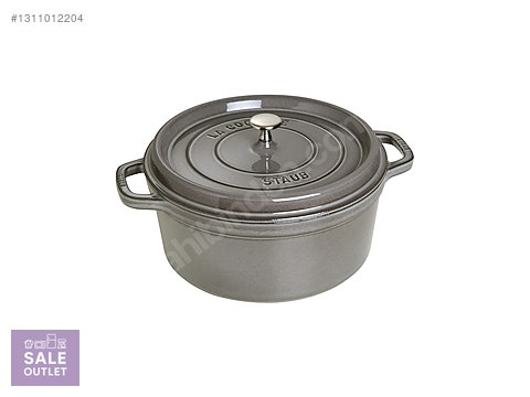 Staub La Cocotte Yuvarlak Grafit Gri 28 cm Döküm Tencere