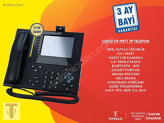 Cisco Cp 9971 C Cam K9 Ip Telefon Sifir Full Kapali Kutu Voip Gateway Ilanlari Uygun Fiyatlariyla Sahibinden Com Da