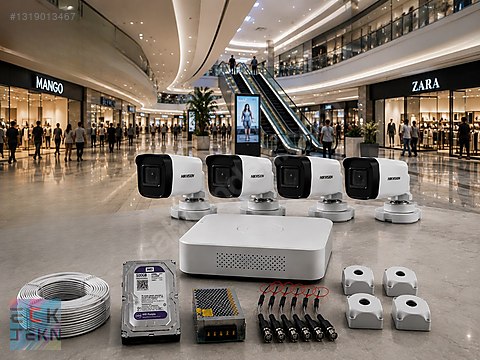 Hello　4点セット HIKVISION 4LÜ KAMERA SETİ | 500 GB HDD | 2 YIL GARANTİ - Kablolu