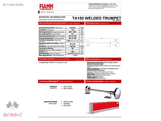 FIAMM TA 150 Horn