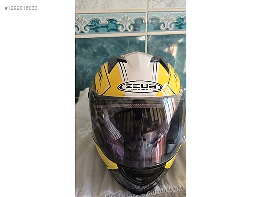 Zeus ZS-811A AL41 Yellow White Kapalı Kask on sahibinden.com