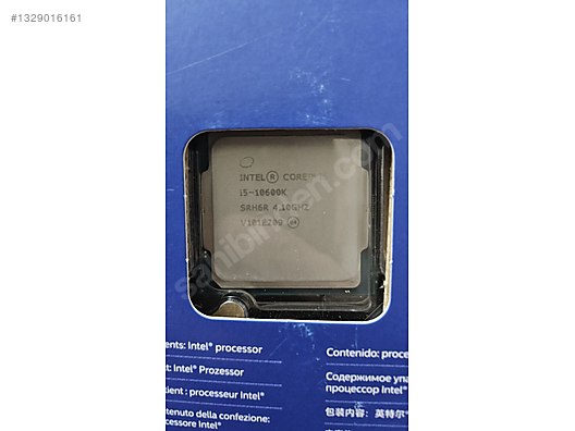 INTEL CORE I5-10600K 4.1 GHZ LGA1200 12 MB CACHE 125W sahibinden