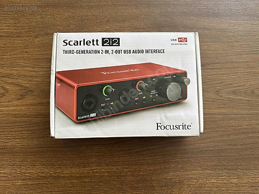 Focusrite Scarlett 2i2 3rd Gen Ses Kartı - Kutulu ve Kablolu