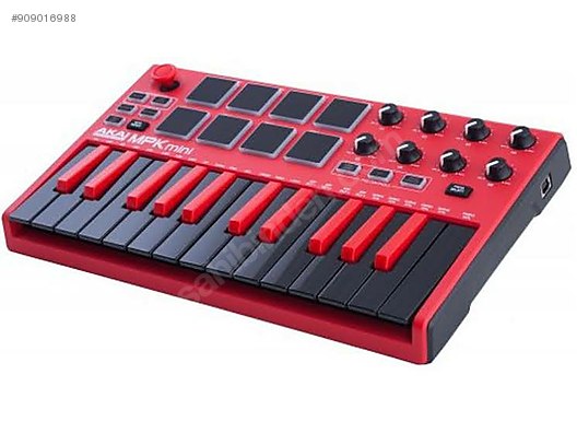 akai mpk midi 2 kirmizi midi klavye ve diger tuslu calgilar sahibinden com da 909016988