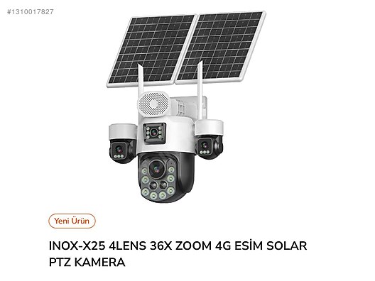 Inox X-25 4 LENS 18X ZOOM 4G ESİM SOLAR PTZ KAMERA on sahibinden