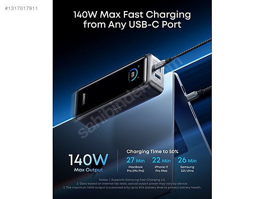 Anker Prime Power Bank (26K, 300W) - Elektronik Güç Kaynakları