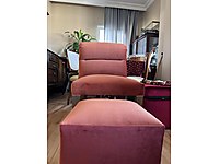 Kiremit Renk Puflu Sandalye & Mini Koltuk