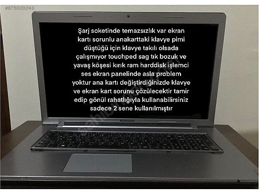 Lenovo Lenovo Z710 At Sahibinden Com 875020243
