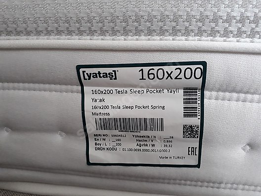 Yatak Yatas Tesla Sleep 160x200 Cm Yatak Sahibinden Comda 950020717
