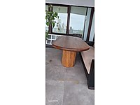 Sıfır masif lamine ahşap masa