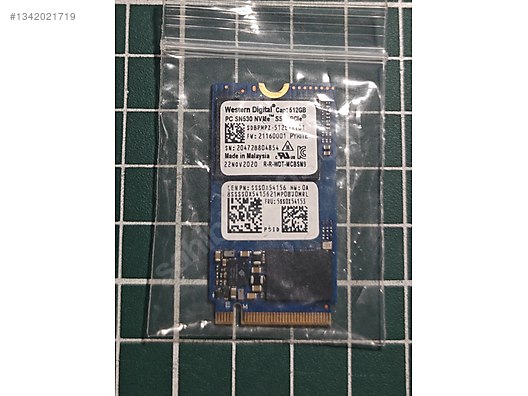 Western Digital 512GB NVME SSD SN530 on sahibinden.com - 1342021719