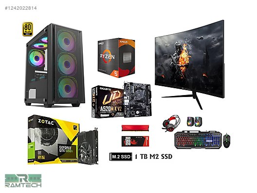 PC-OEM / R5 5500 16GB RAM 1TB M2 SSD GTX 1050ti 23.6 CURVED PC-OEM / R5 5500 16GB RAM 1TB M2 SSD GTX 1050ti 23.6 CURVED