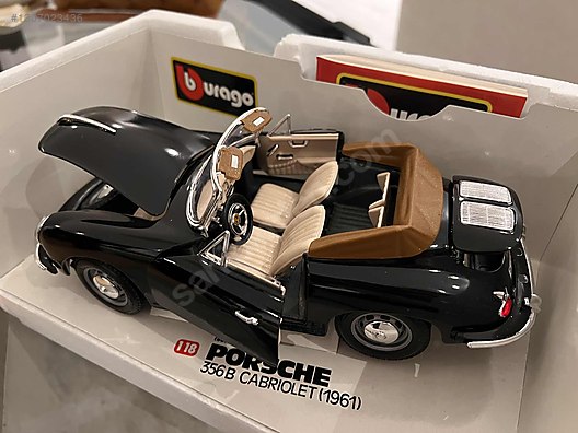 Bburago 1:18 Porsche 356 B Cabrio 1961 Sıfır Kutulu Sertifikalı on