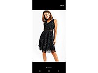 çiçekli midi abiye