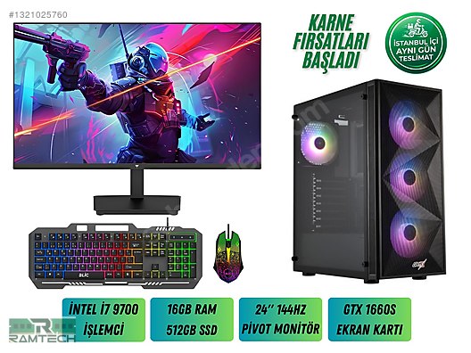 Toplama / i7 9700 | Gtx 1660s | 16GB Ram | 512GB SSD | 24'' 144hz