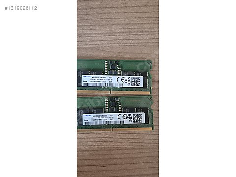 16GB (2x8) Samsung DDR5 4800MHz SODIMM Notebook Bellek on