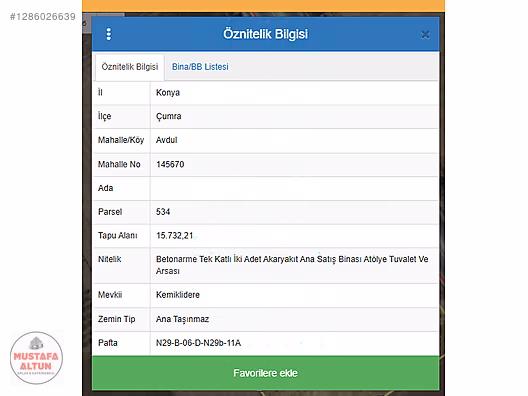 MUSTAFA ALTUN EMLAKTAN KARAMAN YOLUNDA PETROL İSTASYONU #1286026639