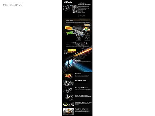 Asrock h110 Pro+ btc+ - Anakart ve Tüm Masaüstü Bilgisayar Parçaları sahibinden.com'da