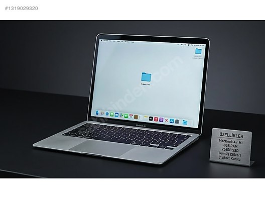 Apple Macbook / MacBook Air M1 Çip 8GB RAM 256GB-Çiziksiz, Kutulu