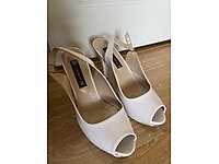 Topuklu Bej Rugan Ayakkabı