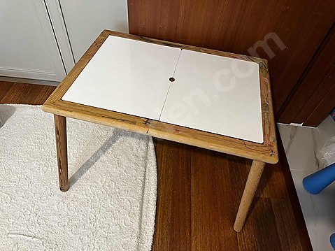 Wood & joy çocuk oyun aktivite masası ikea sandalyeler ahşap