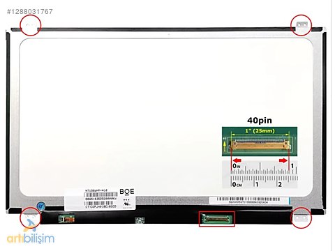 15.6 Slimled 40 Pin Led Ekran sahibinden.comda - 1288031767