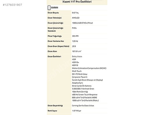 Used & Brand New Items / Cell Phones & Accessories / Cell Phones / Xiaomi / Mi 11T Pro