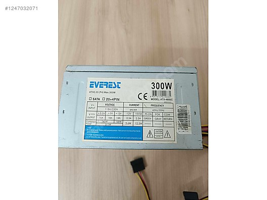 EVEREST 300W/POWER SUPPLY - Güç Kaynağı ve Tüm Masaüstü Bilgisayar Parçaları sahibinden.com'da