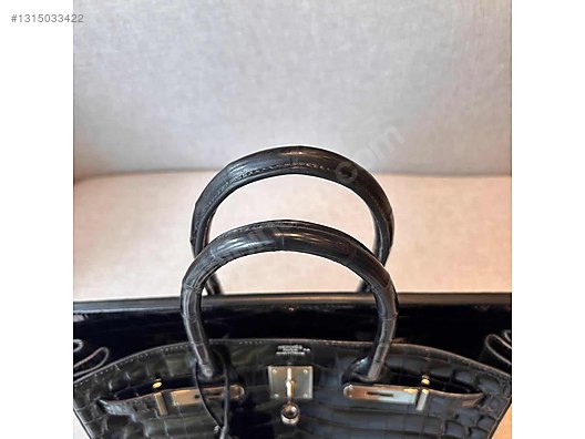 Hermes birkin 30 black crocodile stamp O %100 original - Hermes El