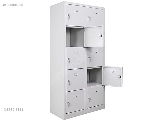 Cupboard / Deposit Box / 10 Gözlü Çelik Emanet Dolabı Metal